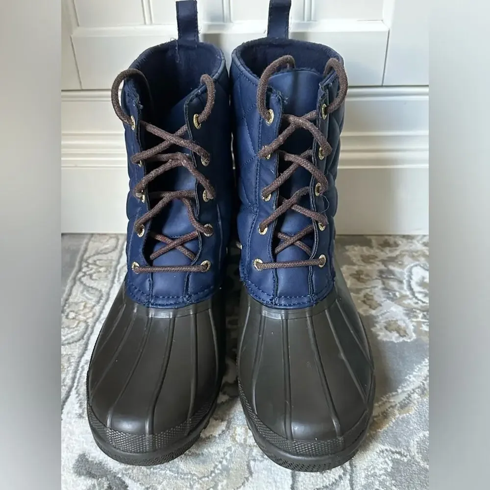 Sperry Women’s Waterproof Rubber Boots, Navy Blue, Size 7